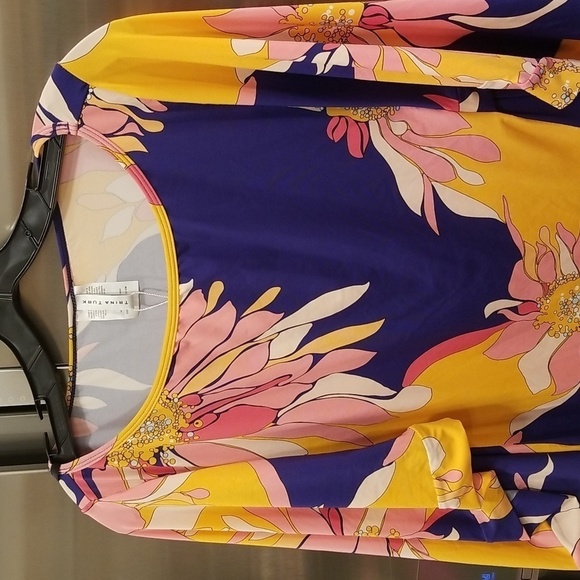 💕TRINA TURK💕 Breeze Dress ~ Multi-Color Floral Print Medium M NWT - Picture 10 of 15